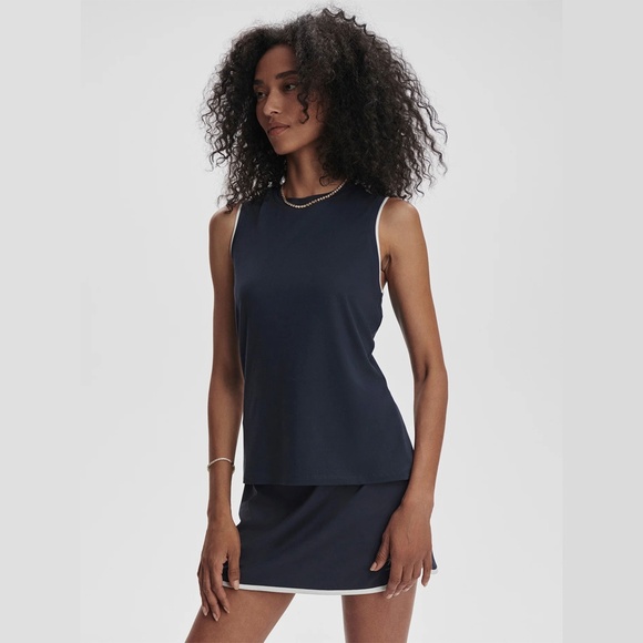 VARLEY | Breathable Arton Performance Tank in Navy Nights/White | Size Small - Picture 1 of 11